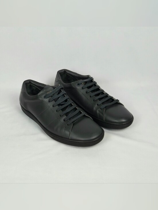 Saint Laurent Other - Saint Laurent SL/01 Gray Leather Low-Top Sneakers | US 10.5/EU 43.5 | Dust Bag
